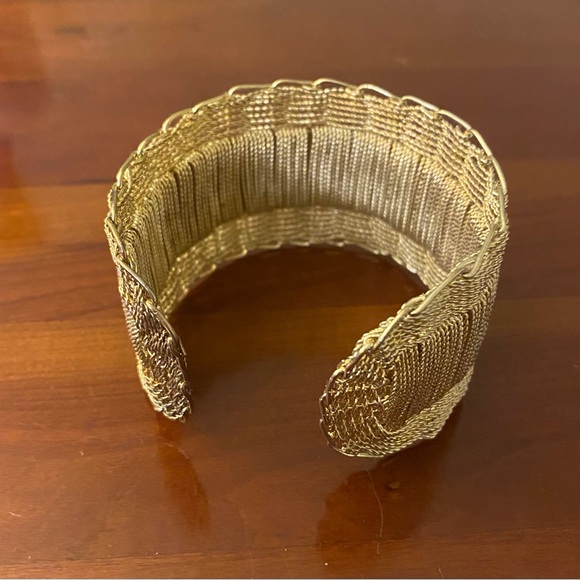GOLD WOVEN METAL CUFF - Picture 2 of 4